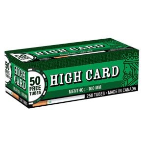 High Card Tubes 250ct Menthol 100mm