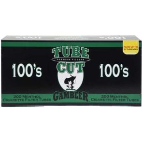 Gambler Tube Cut Menthol 100mm Cigarette Tubes