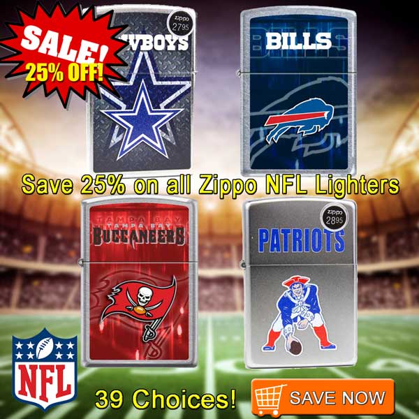 Zippo NFL Lighter Sale